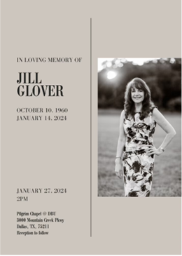 Jill Glover Funeral Information
