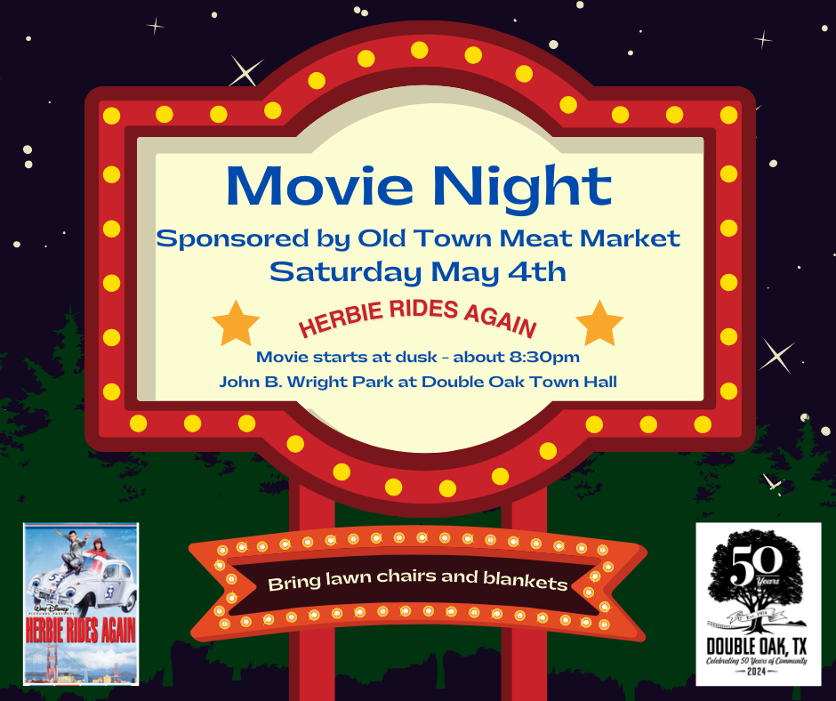 Town's 50th Birthday Movie Night Poster