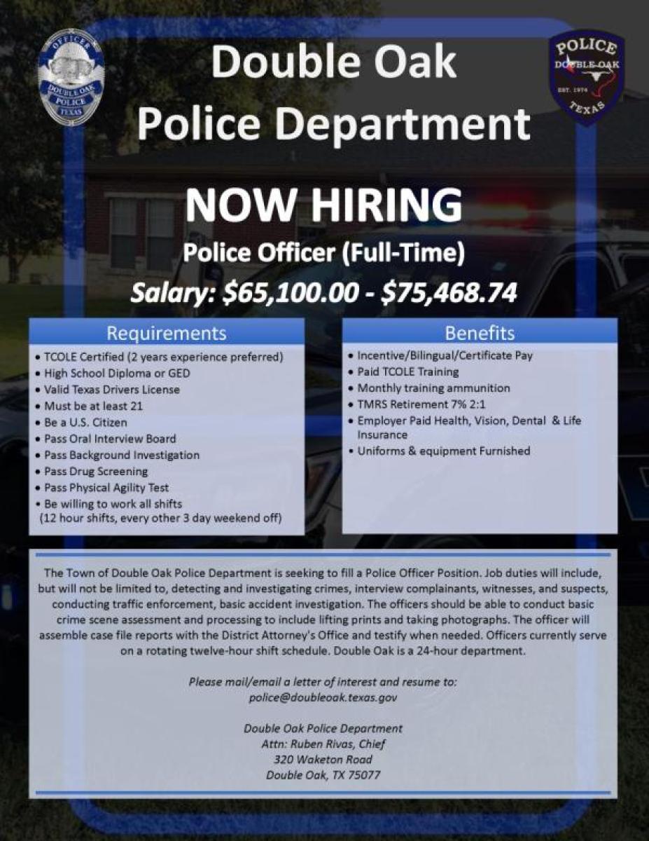 Double Oak Police Recruiting