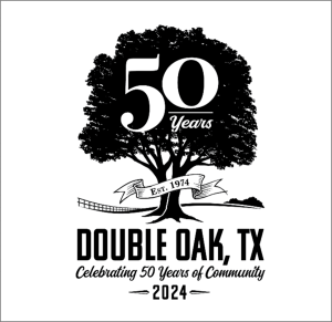 Town of Double Oak 50th Birthday Logo