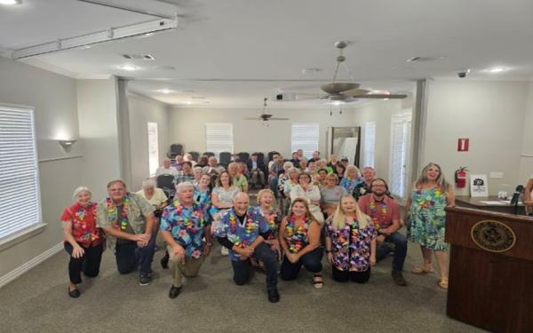 Council and Citizens in Hawaiian Shirts