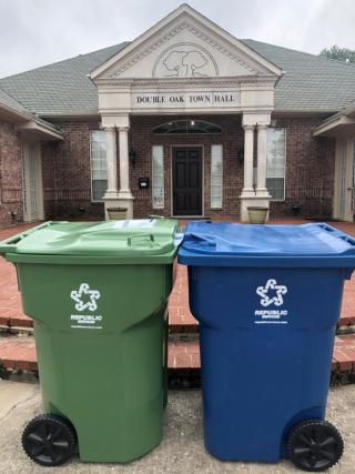 Republic Trash and Recycling carts