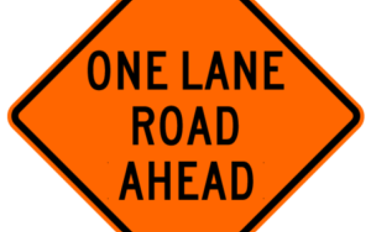 One lane road