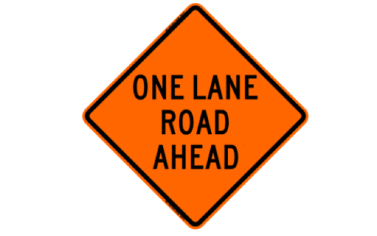 One Lane Road Ahead